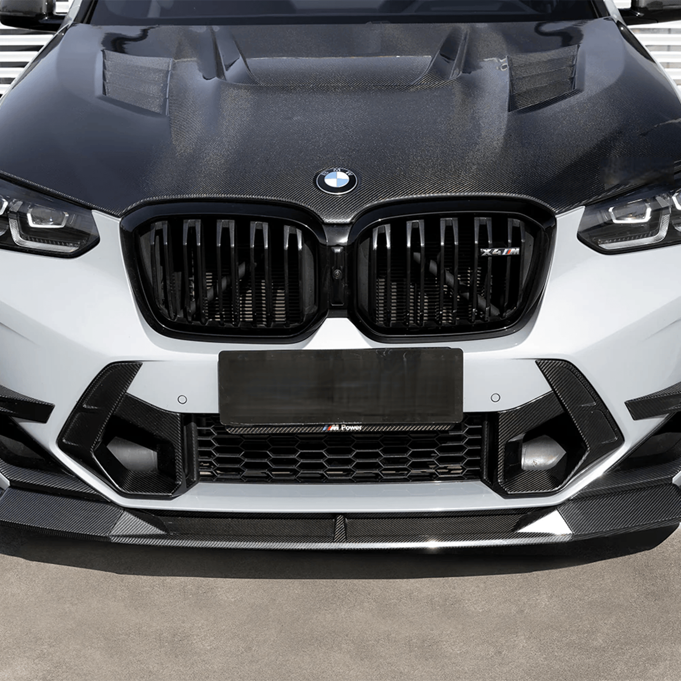 Kies-Motorsports NWCarbon Haus F97 X3M, F98 X4M LCI SQ Type-B Style Dry Carbon Fiber Front Lip