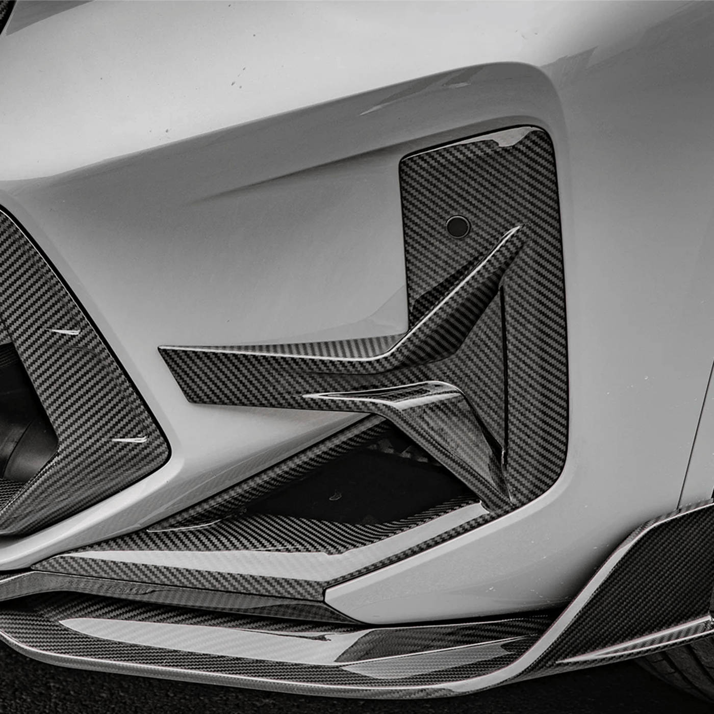 Kies-Motorsports NWCarbon Haus F97 X3M LCI SQ Style Dry Carbon Front Bumper Canards