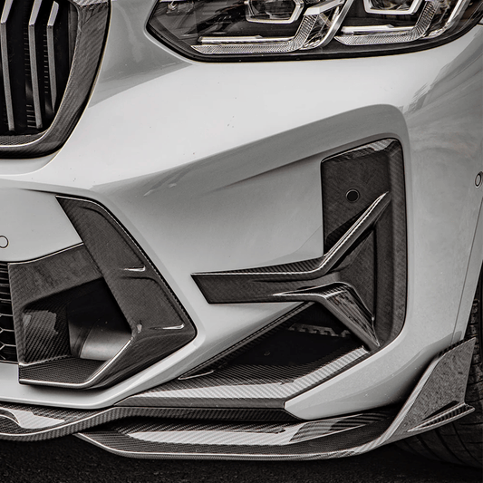 Kies-Motorsports NWCarbon Haus F97 X3M LCI SQ Style Dry Carbon Front Bumper Canards