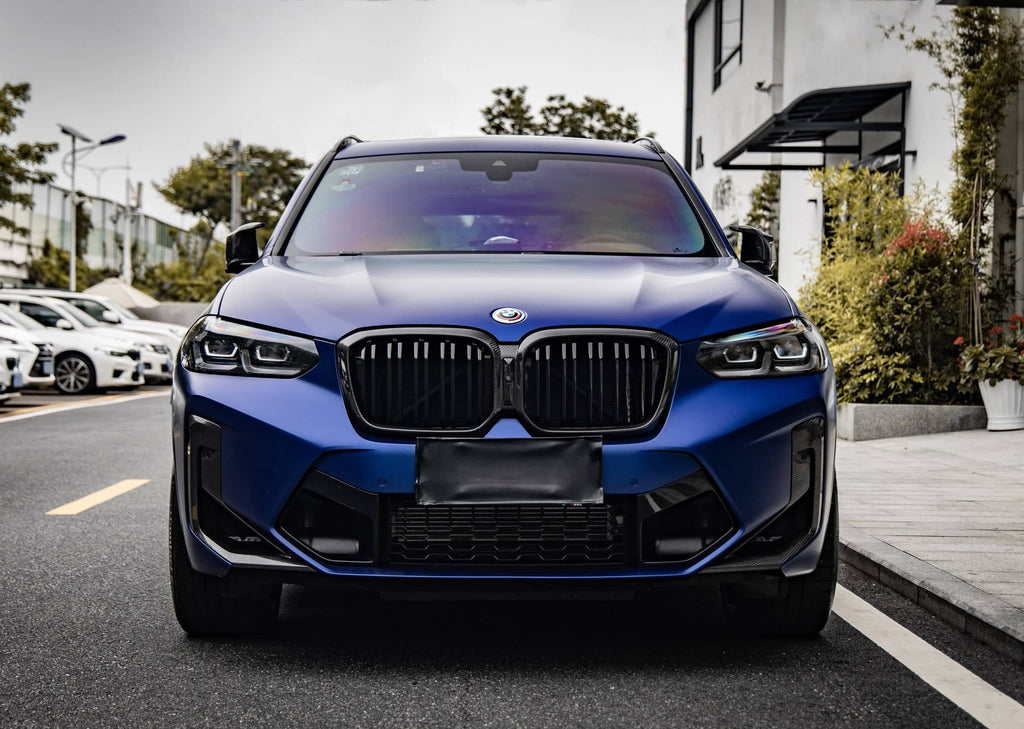 Kies-Motorsports NWCarbon Haus G01/G02 X3, X4 LCI Dual Slat Dry Carbon Grills