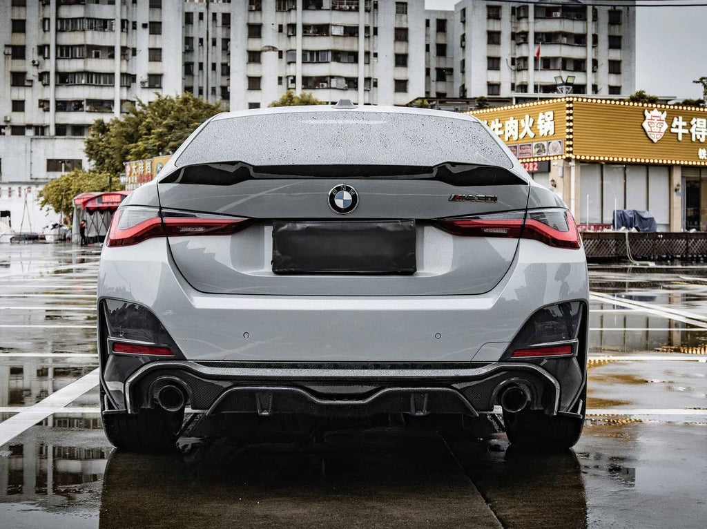 Kies-Motorsports NWCarbon Haus G26 4 Series SQ Style Dry Carbon Diffuser Single Tips