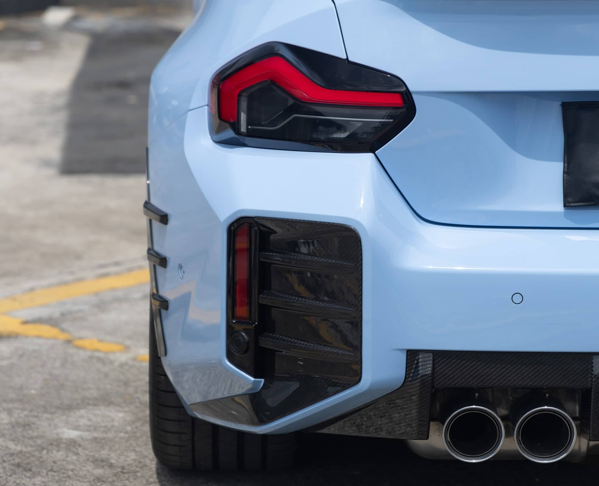 Kies-Motorsports NWCarbon Haus G87 Dry Carbon Fiber Rear Bumper Trim