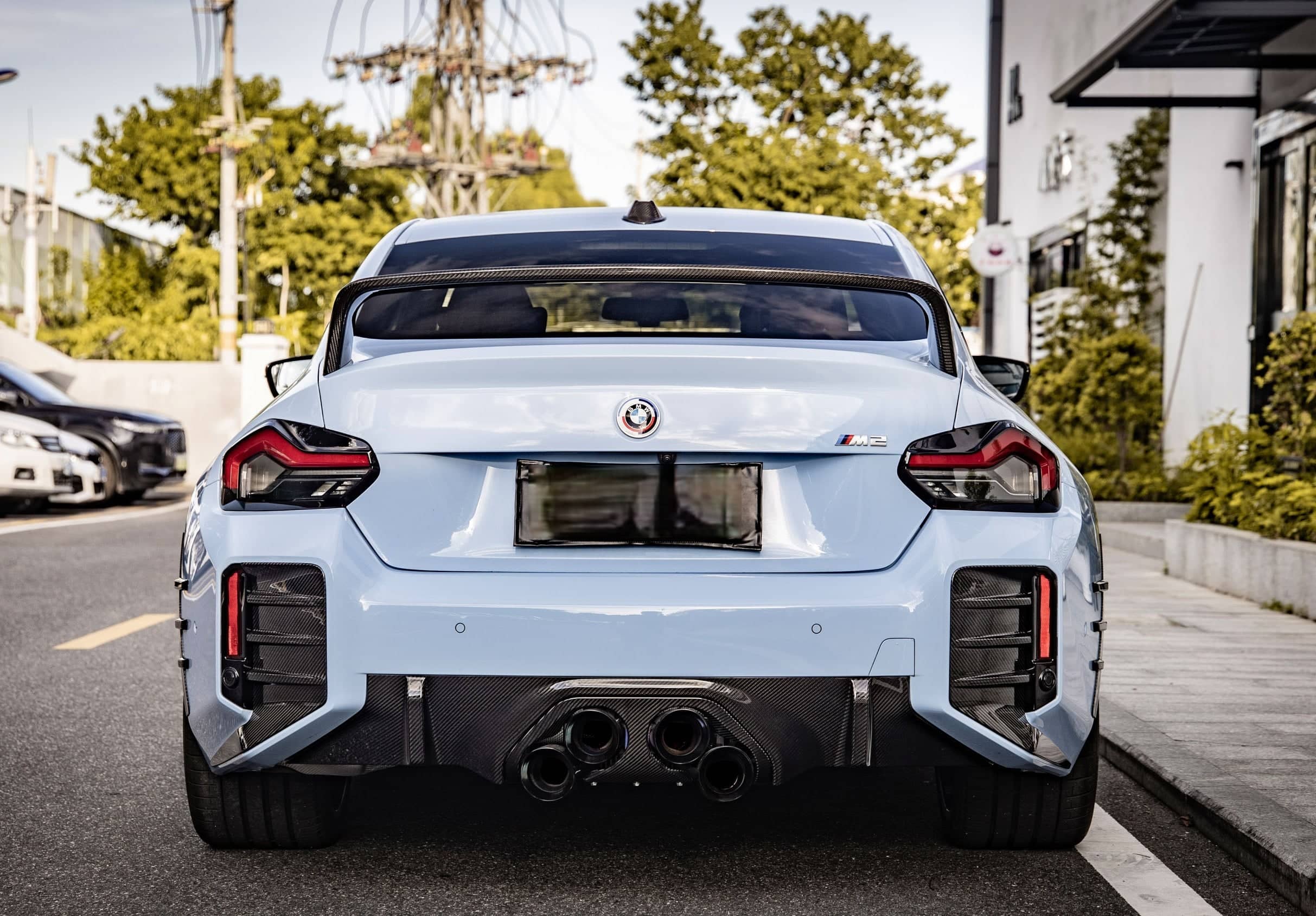 Kies-Motorsports NWCarbon Haus G87 Dry Carbon Fiber Rear Bumper Trim