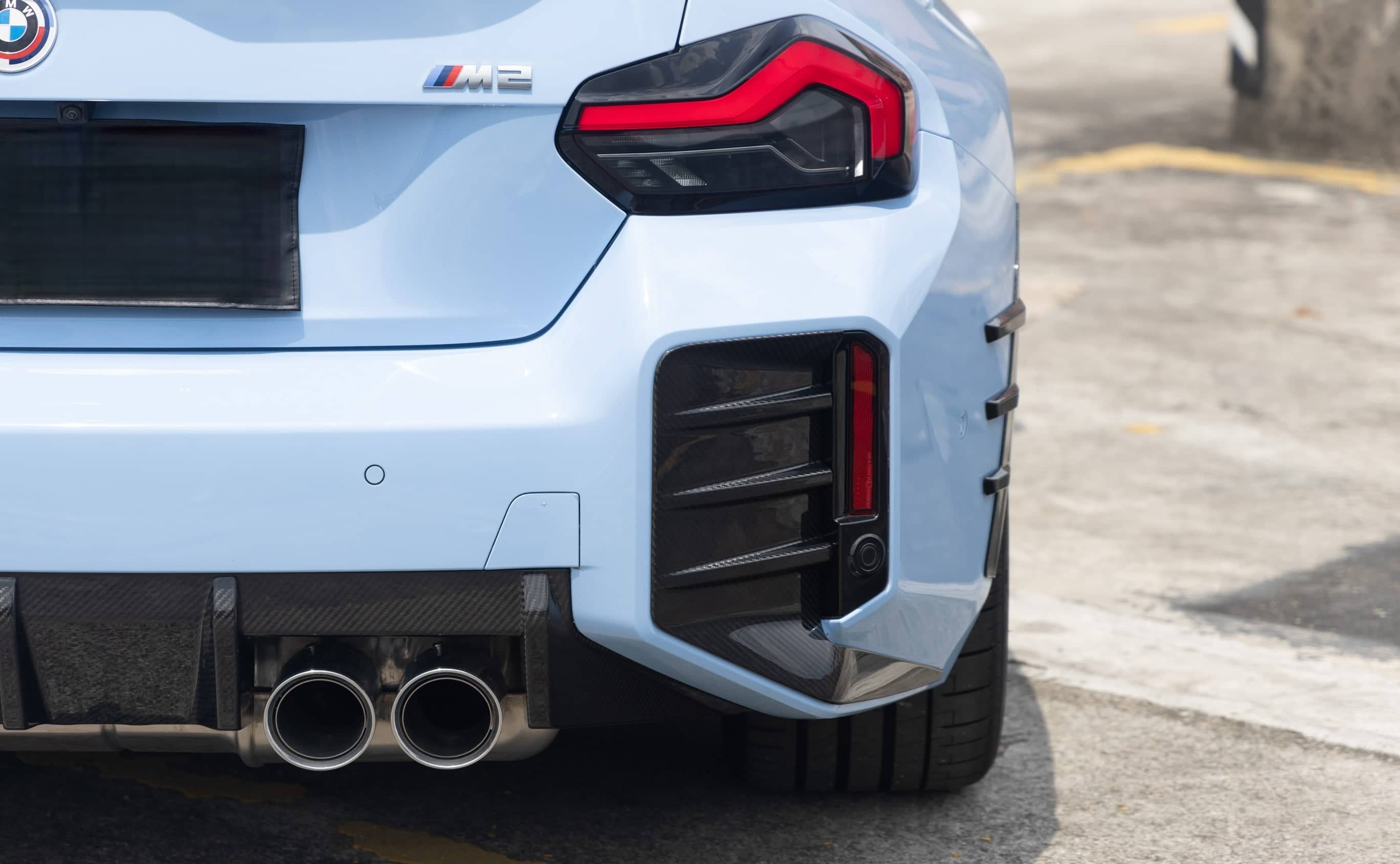 Kies-Motorsports NWCarbon Haus G87 Dry Carbon Fiber Rear Bumper Trim