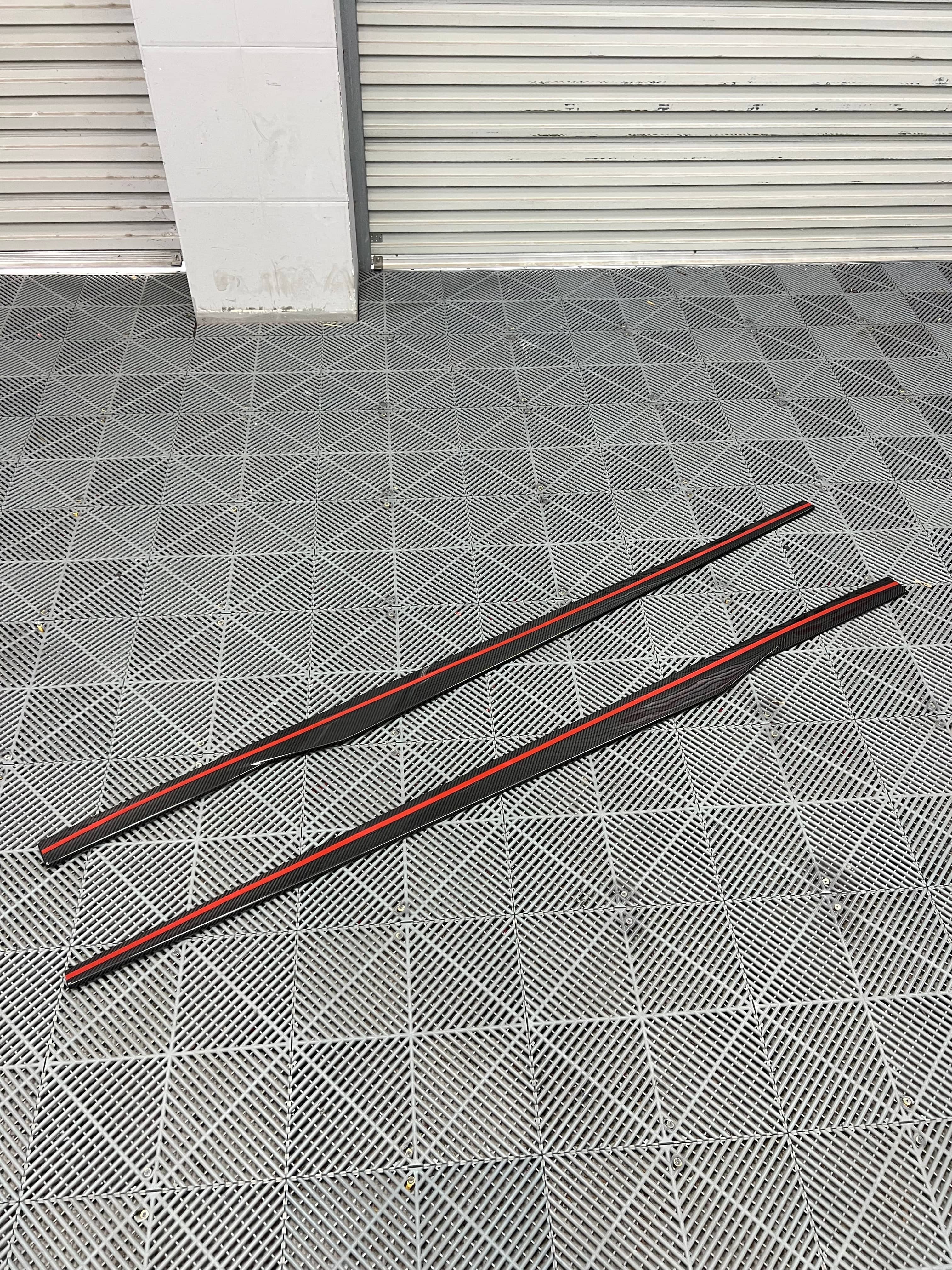 Kies-Motorsports NWCarbon Haus G87 Dry Carbon Fiber Side Skirt Extensions