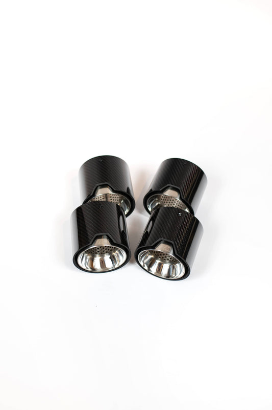 Kies-Motorsports NWCarbon Haus G8X Carbon Fiber/Silver Exhaust Tips