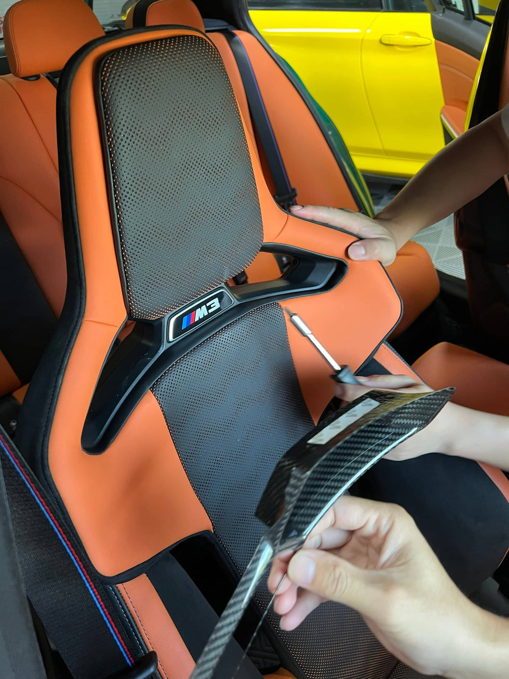 Kies-Motorsports NWCarbon Haus G8X Dry Carbon Fiber Bucket Seat Center Trim
