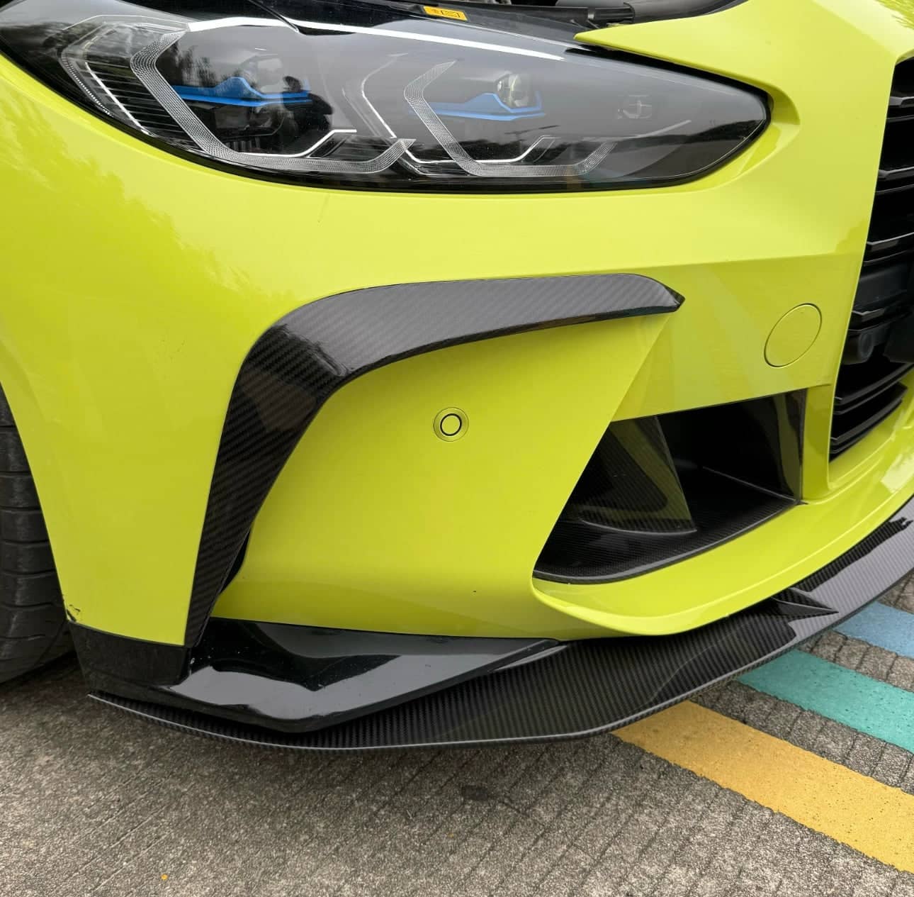 G8X Dry Carbon Fiber Front Bumper Trim Secondary image
