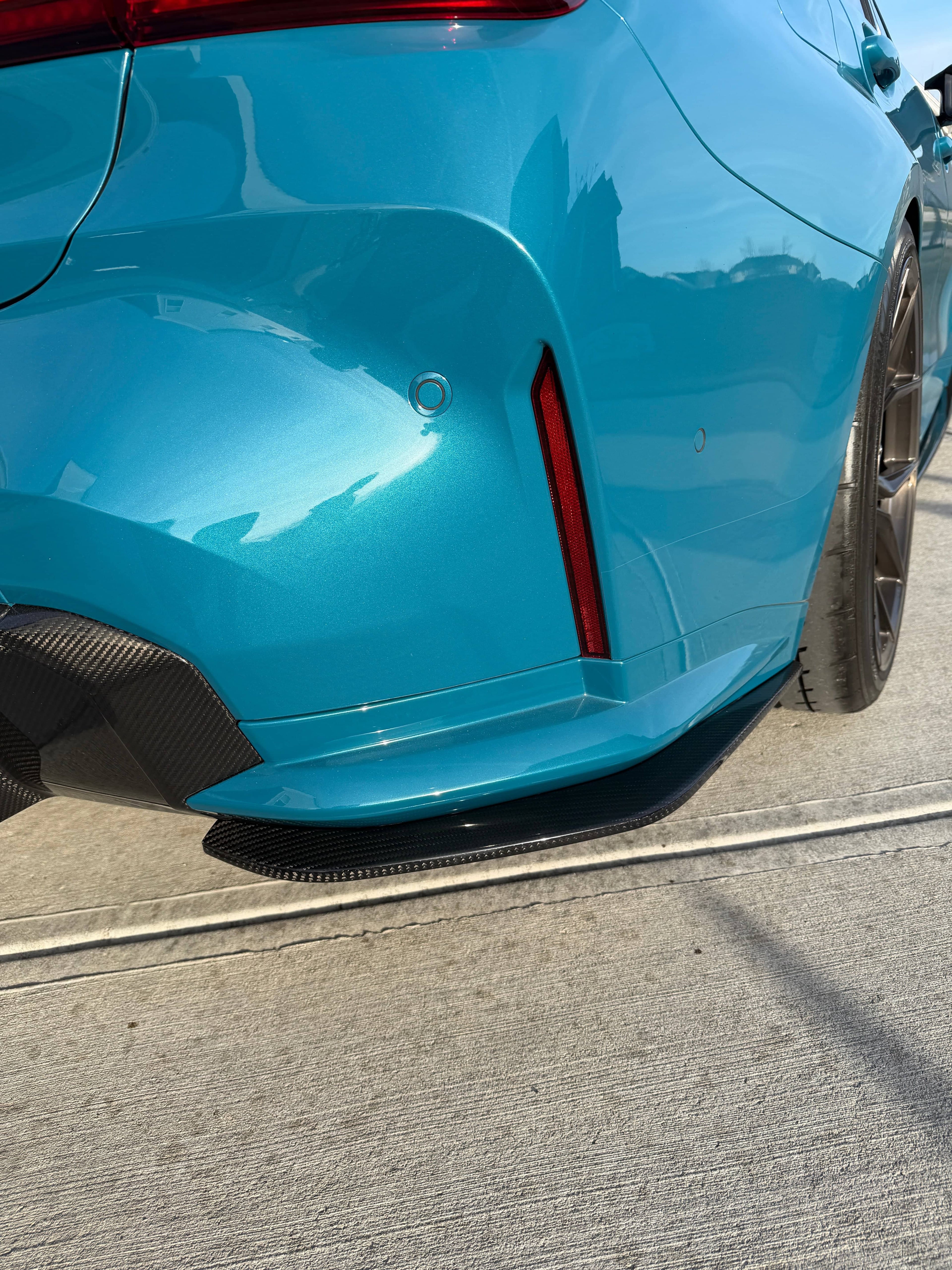 Kies-Motorsports NWCarbon Haus G8X Dry Carbon Fiber Rear Skirt Extensions