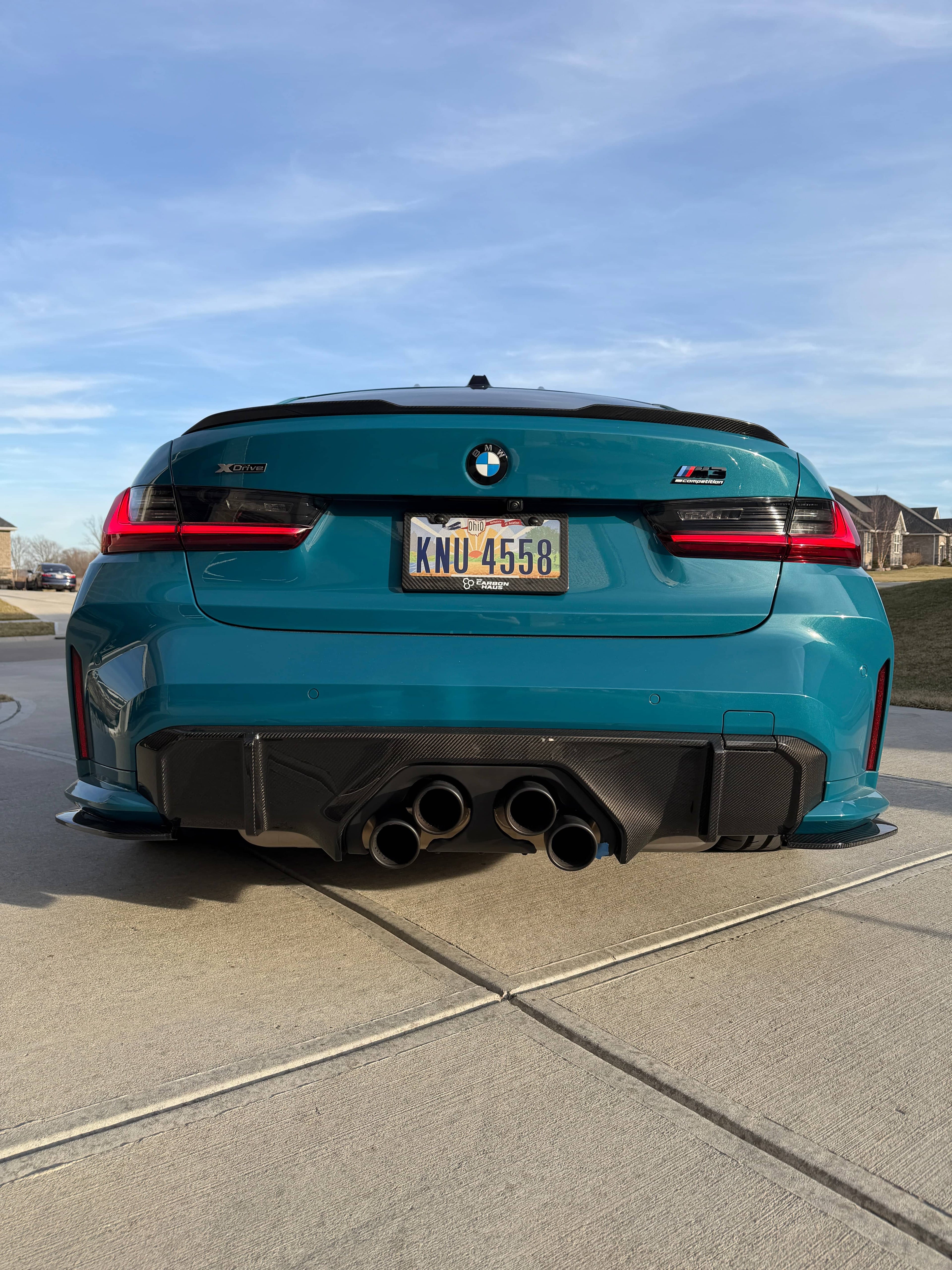 Kies-Motorsports NWCarbon Haus G8X Dry Carbon Fiber Rear Skirt Extensions