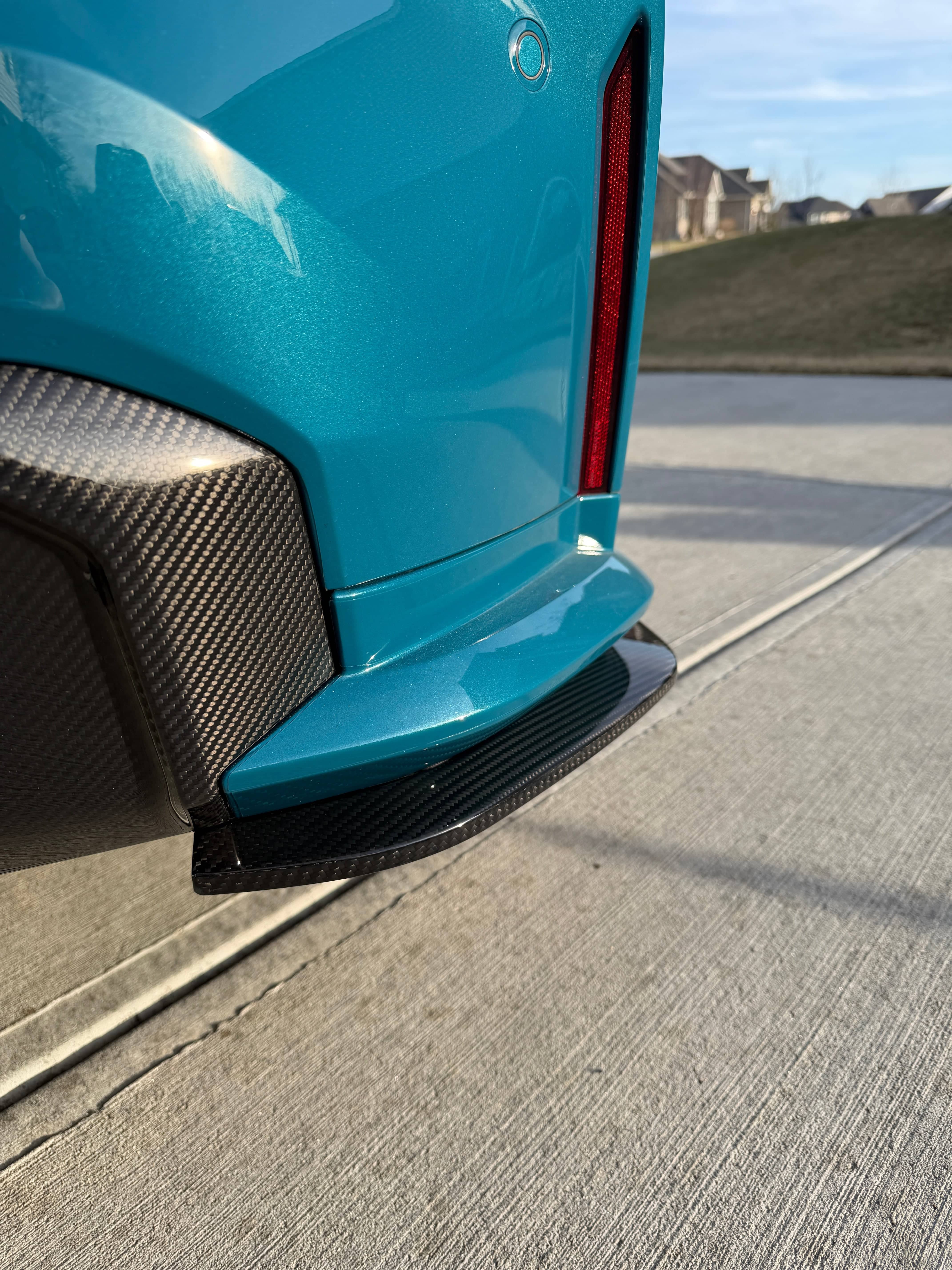 G8X Dry Carbon Fiber Rear Skirt Extensions Secondary image