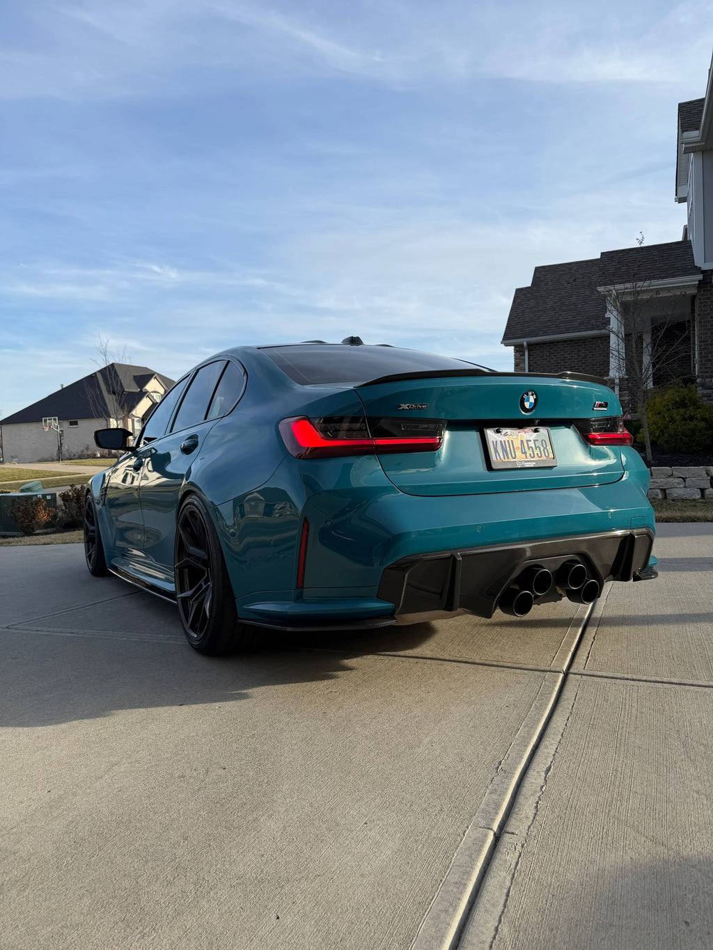 Kies-Motorsports NWCarbon Haus G8X Dry Carbon Fiber Rear Skirt Extensions