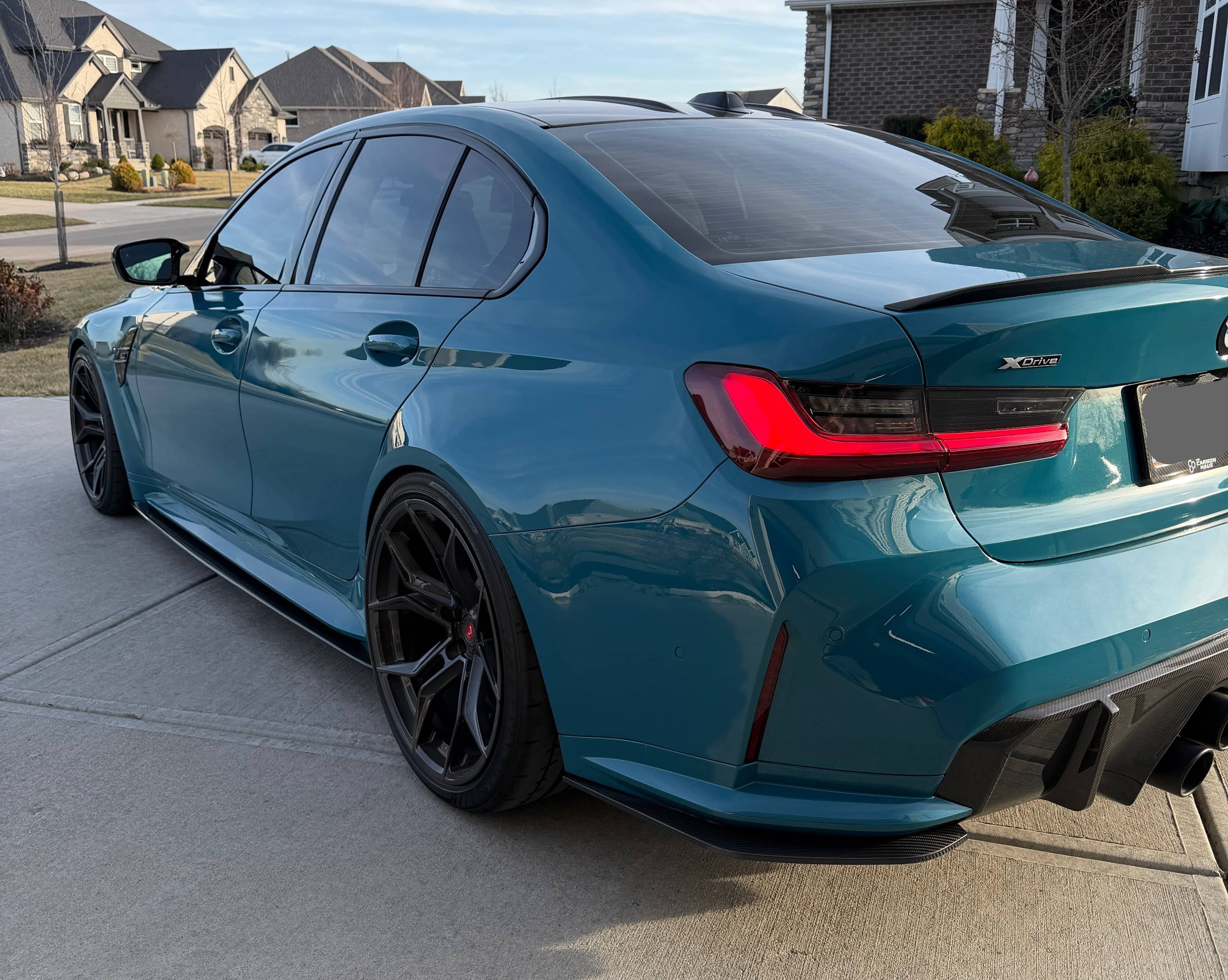 Kies-Motorsports NWCarbon Haus G8X Dry Carbon Fiber Rear Skirt Extensions