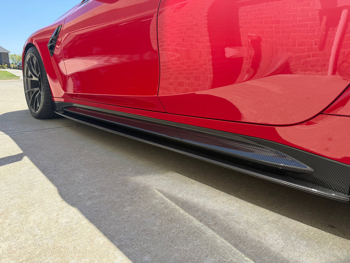Kies-Motorsports NWCarbon Haus G8X Dry Carbon Fiber Side Skirt Extensions