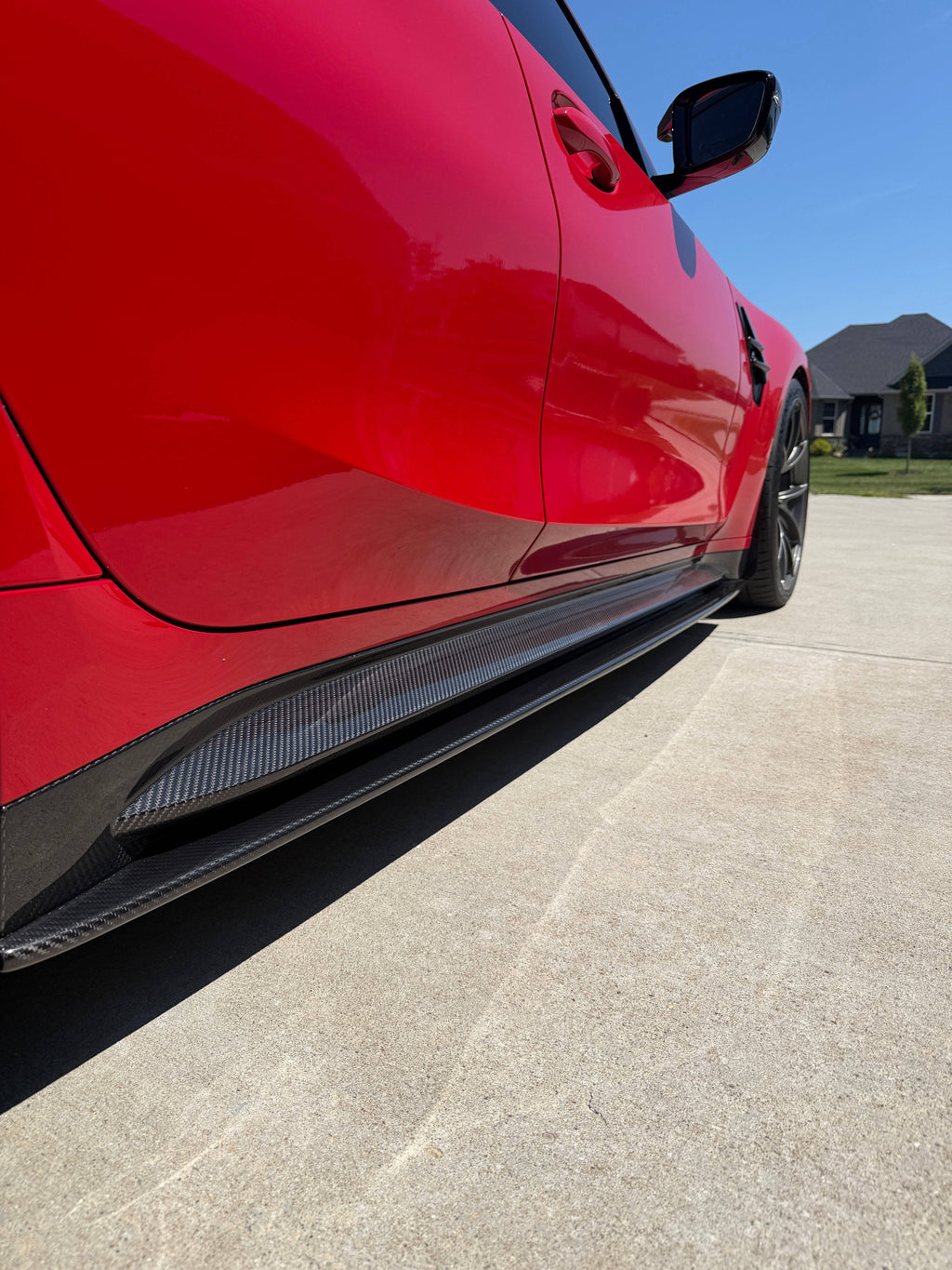 Kies-Motorsports NWCarbon Haus G8X Dry Carbon Fiber Side Skirt Extensions