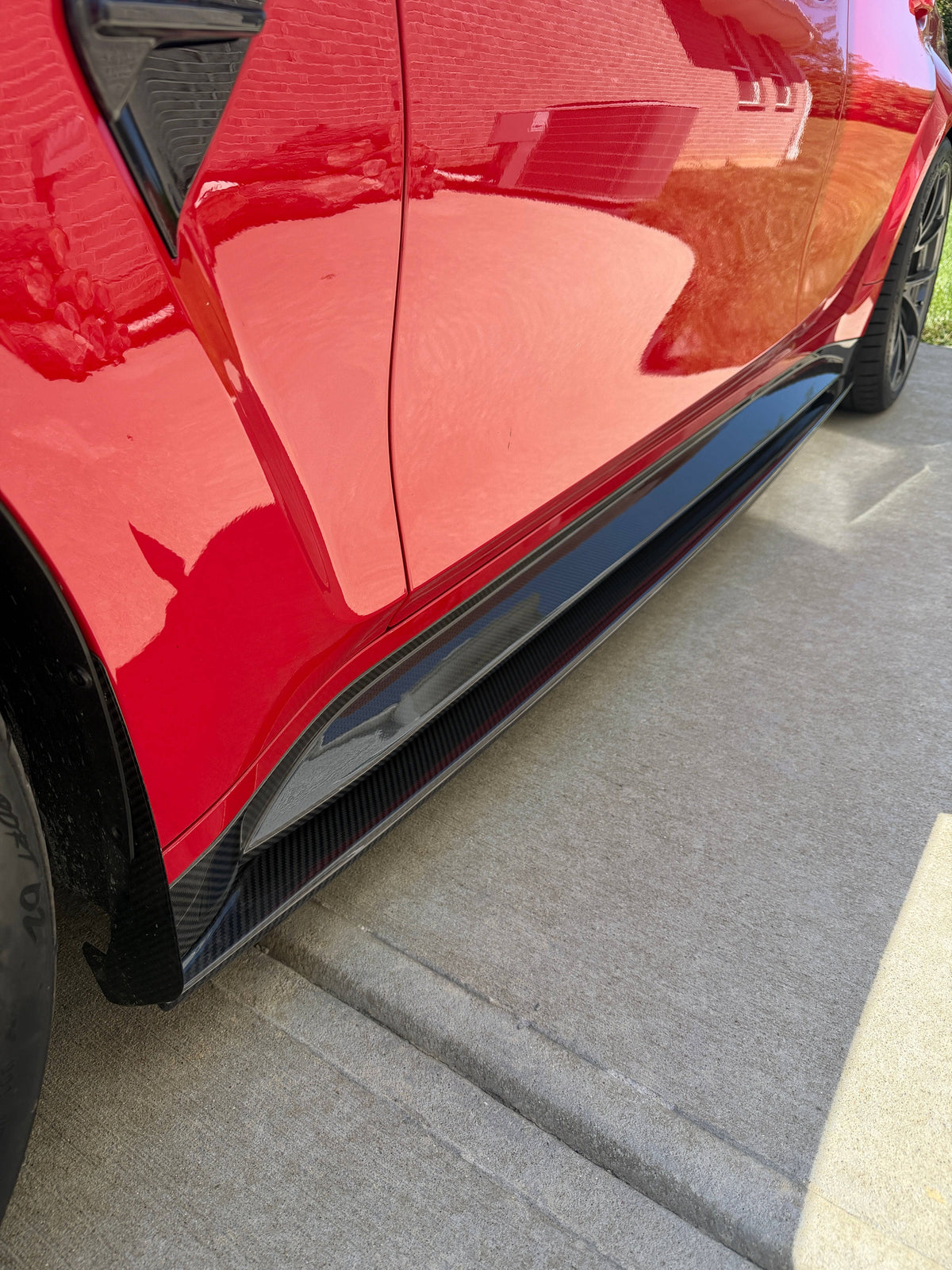 Kies-Motorsports NWCarbon Haus G8X Dry Carbon Fiber Side Skirt Extensions