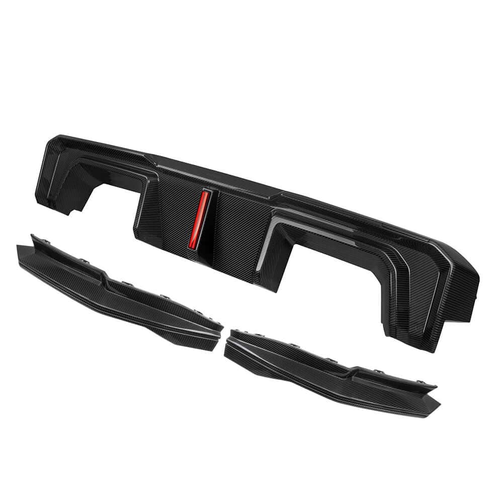 Kies-Motorsports NWCarbon Haus G8X SQ-B Style Dry Carbon Fiber Rear Diffuser Set WITH LED
