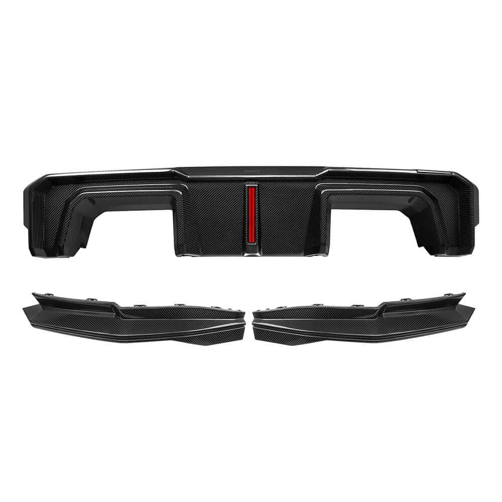 Kies-Motorsports NWCarbon Haus G8X SQ-B Style Dry Carbon Fiber Rear Diffuser Set WITH LED