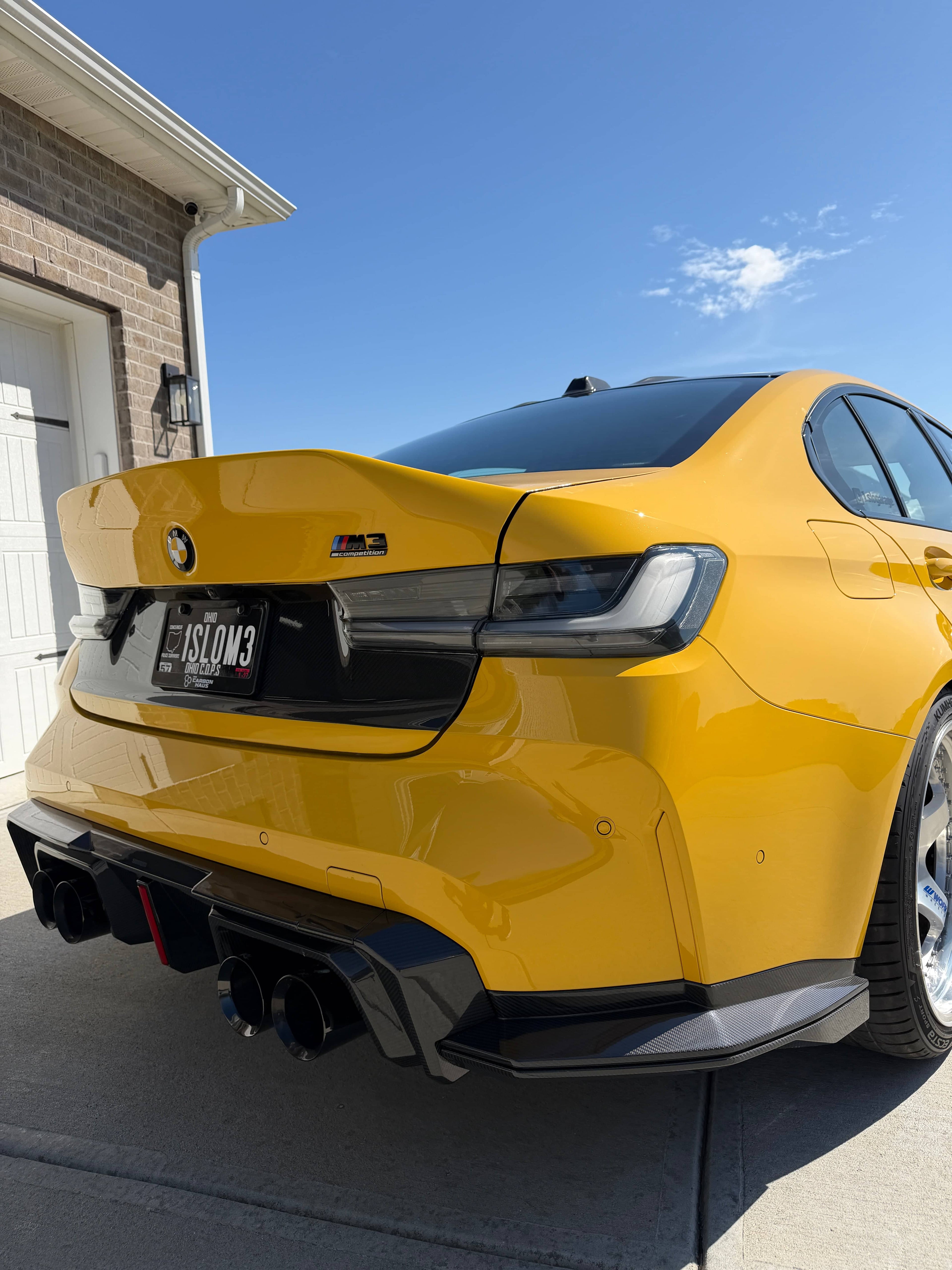 Kies-Motorsports NWCarbon Haus G8X SQ-B Style Dry Carbon Fiber Rear Diffuser Set WITH LED