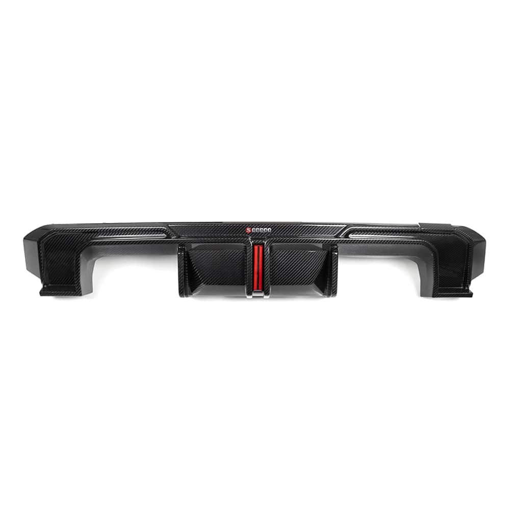Kies-Motorsports NWCarbon Haus G8X SQ Style Carbon Fiber Diffuser With Brake Light/Splitters Combo