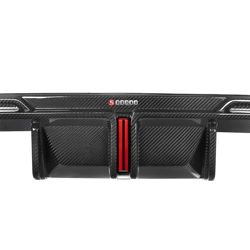 Kies-Motorsports NWCarbon Haus G8X SQ Style Carbon Fiber Diffuser With Brake Light/Splitters Combo