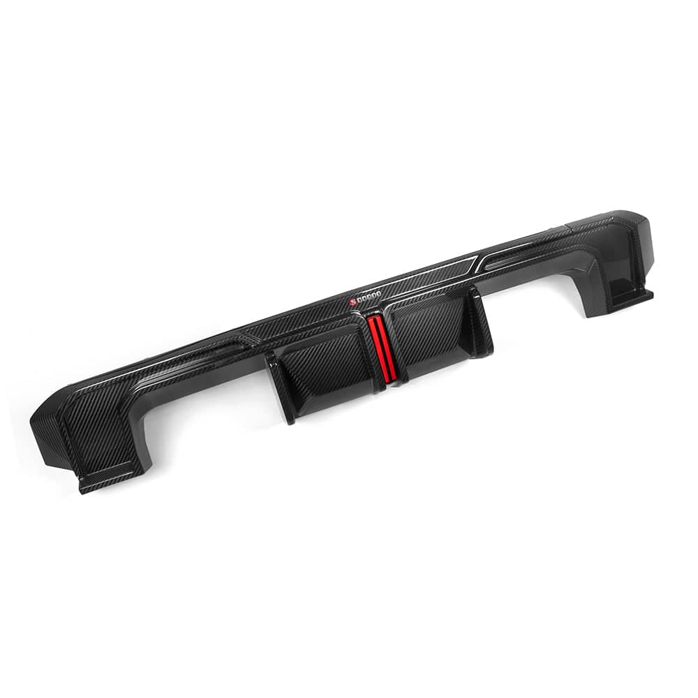 Kies-Motorsports NWCarbon Haus G8X SQ Style Carbon Fiber Diffuser With Brake Light/Splitters Combo Main image