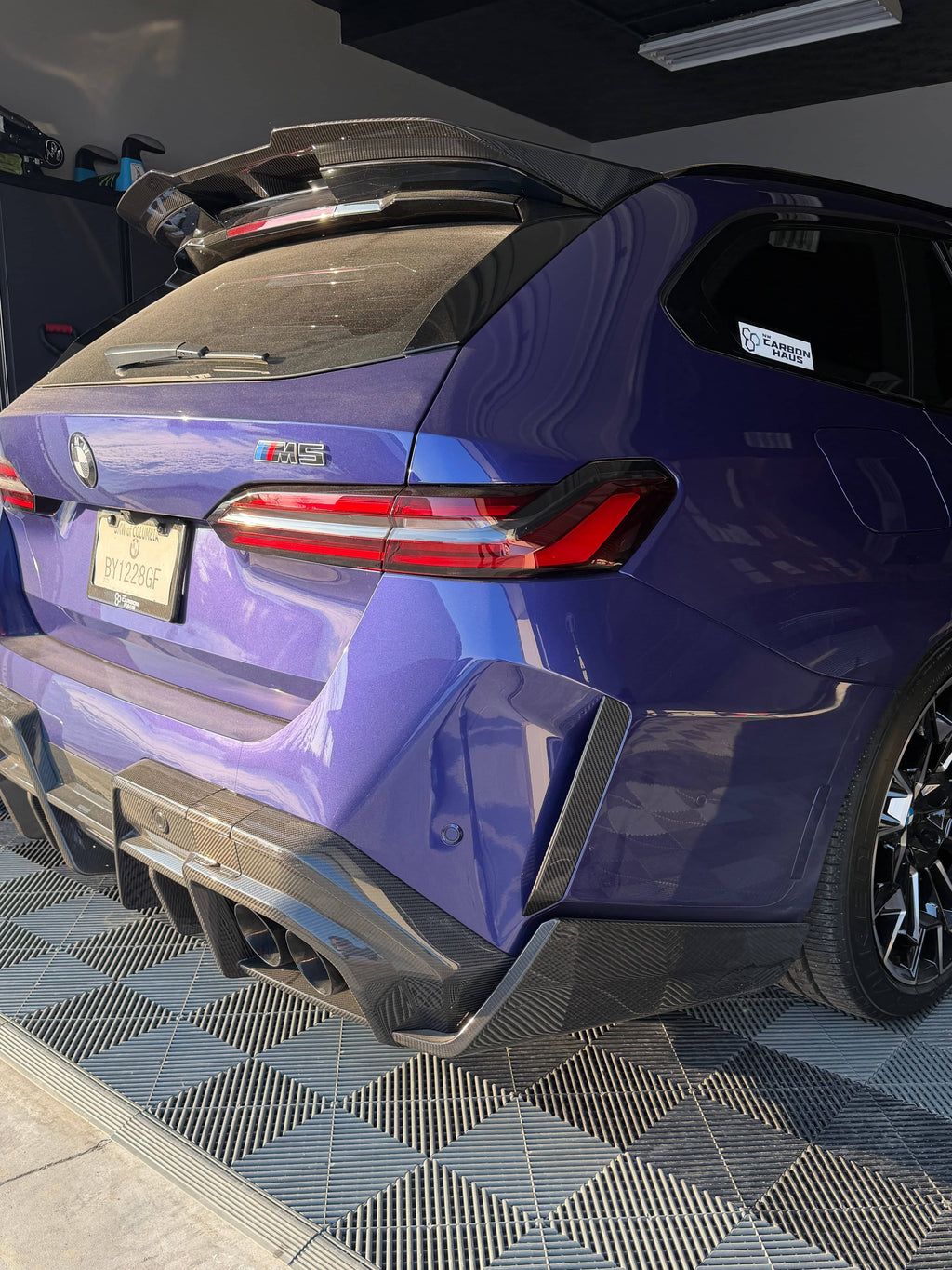 Kies-Motorsports NWCarbon Haus G90 M5 SQ Style Dry Carbon Fiber Reflective Strips Cover Trim