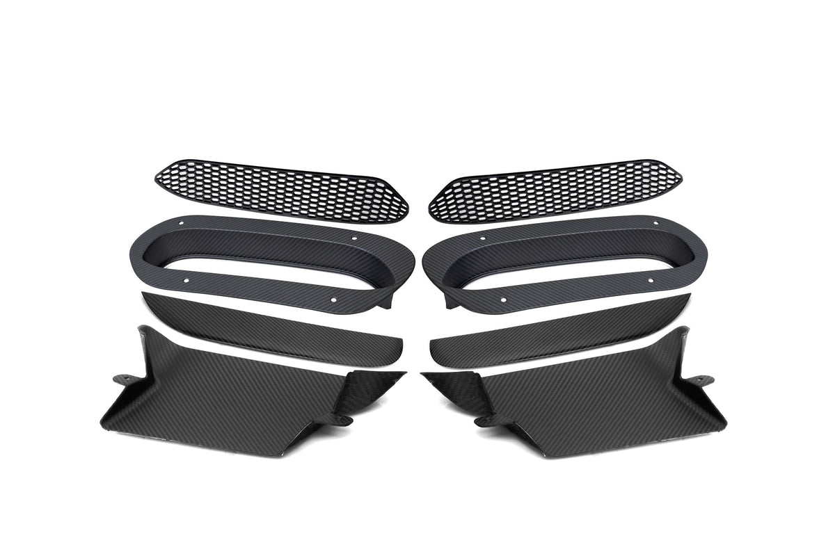 Kies-Motorsports NWCarbon Haus G90 M5 SQ Style Dry Carbon Fiber Vented Hood Inlet and Trim