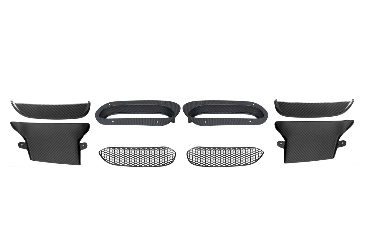 Kies-Motorsports NWCarbon Haus G90 M5 SQ Style Dry Carbon Fiber Vented Hood Inlet and Trim