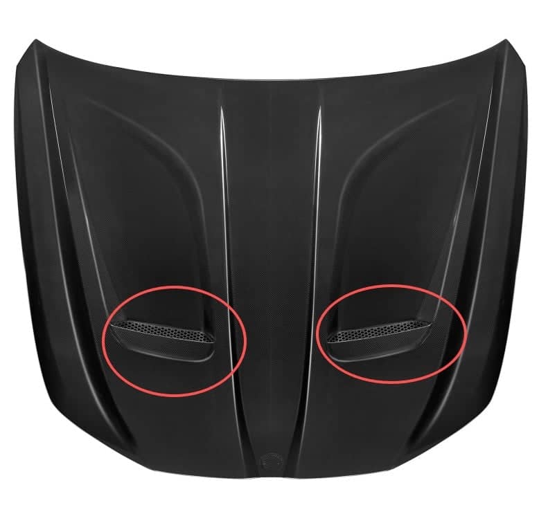 Kies-Motorsports NWCarbon Haus G90 M5 SQ Style Dry Carbon Fiber Vented Hood Inlet and Trim
