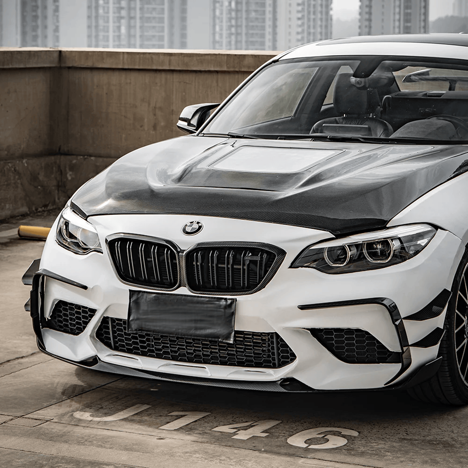 Kies-Motorsports NWCarbon Haus M2 F87 LCI SQ Style Dry Carbon Fiber Front Side Vent Trim