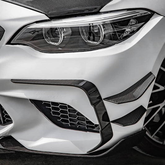 Kies-Motorsports NWCarbon Haus M2 F87 LCI SQ Style Dry Carbon Fiber Front Side Vent Trim