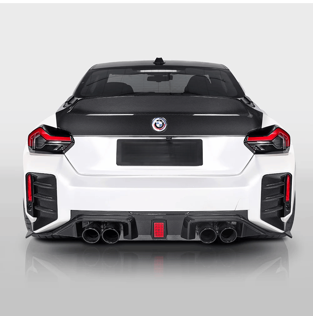 Kies-Motorsports NWCarbon Haus M2 G87 SQ-C Style Dry Carbon Fiber Rear Diffuser With Brake Light