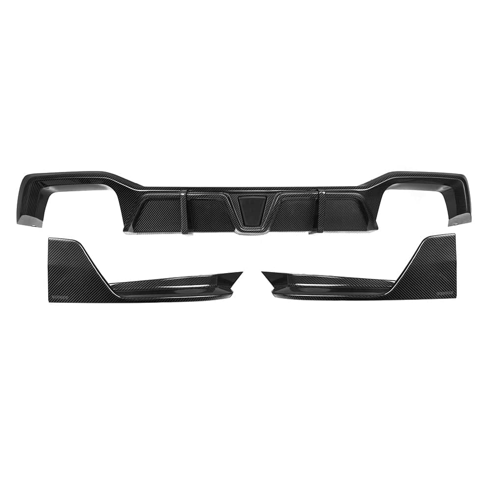 Kies-Motorsports NWCarbon Haus X4M F98 LCI SQ Style Dry Carbon Fiber Rear Diffuser With Brake Light