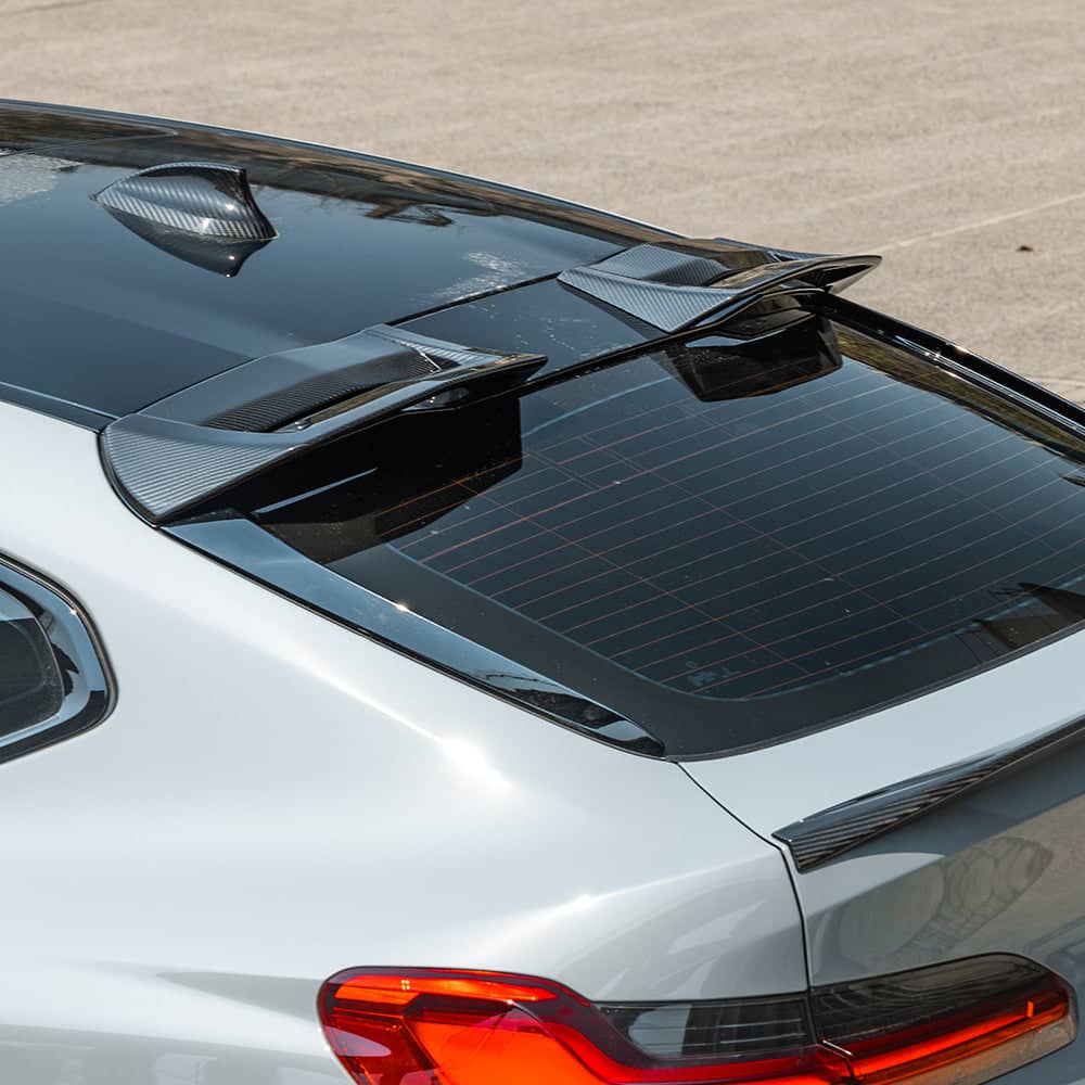 X4M F98 SQ Style Dry Carbon Fiber Roof Spoiler Secondary image