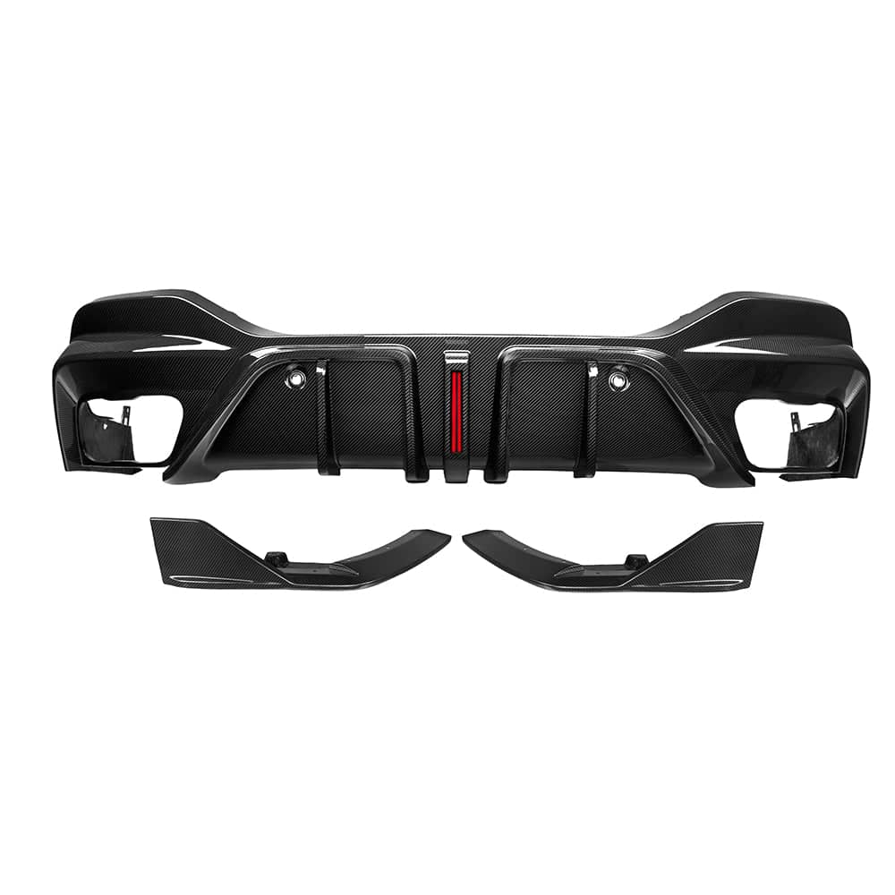 Kies-Motorsports NWCarbon Haus X6 G06 LCI Style Dry Carbon Fiber Rear Diffuser With Brake Light
