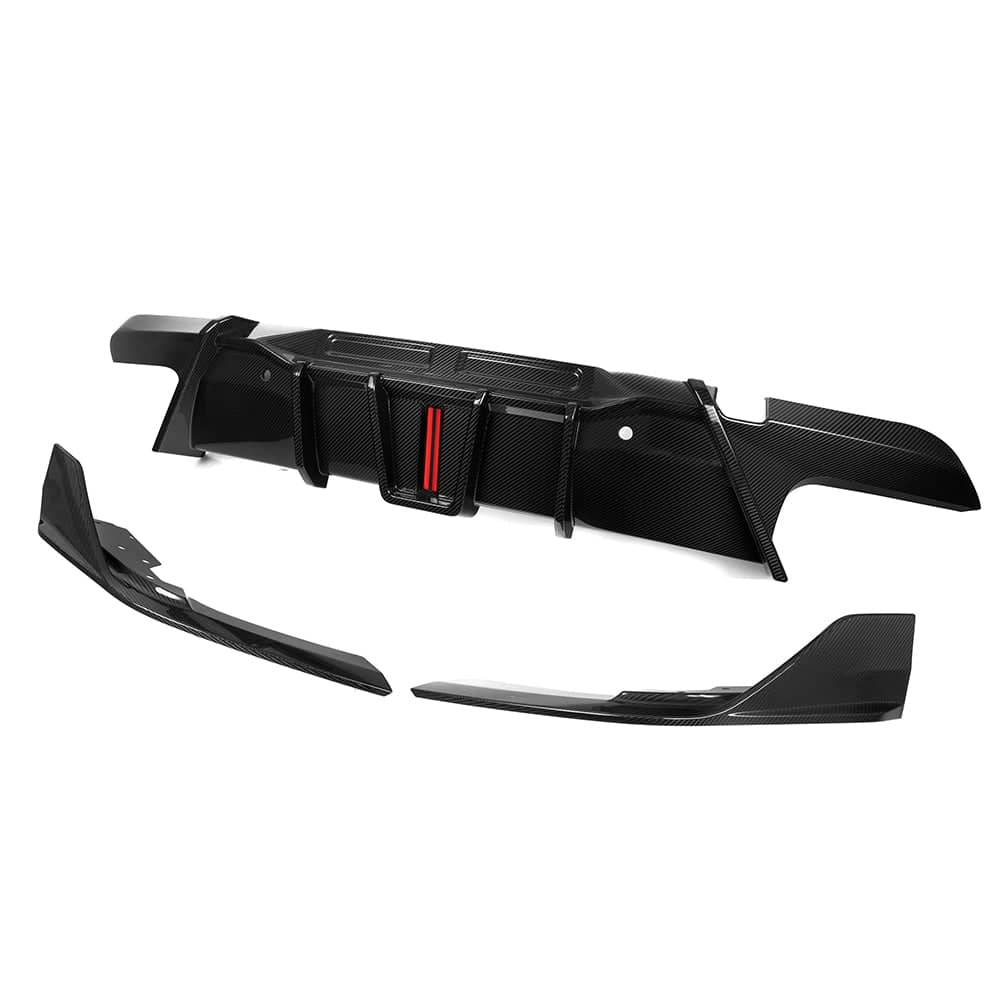 Kies-Motorsports NWCarbon Haus X6M F96 SQ Style Dry Carbon Fiber Diffuser With or Without Brake Light