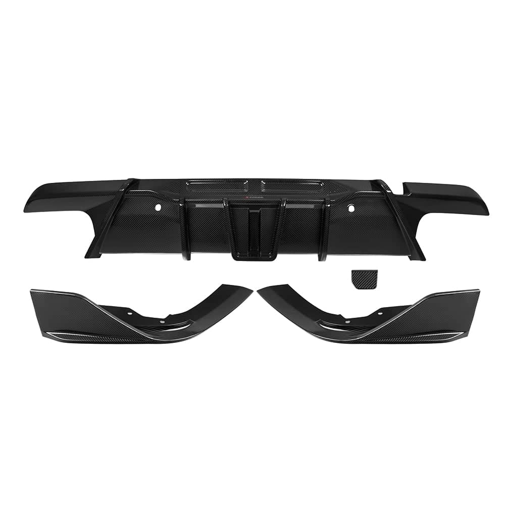 Kies-Motorsports NWCarbon Haus X6M F96 SQ Style Dry Carbon Fiber Diffuser With or Without Brake Light