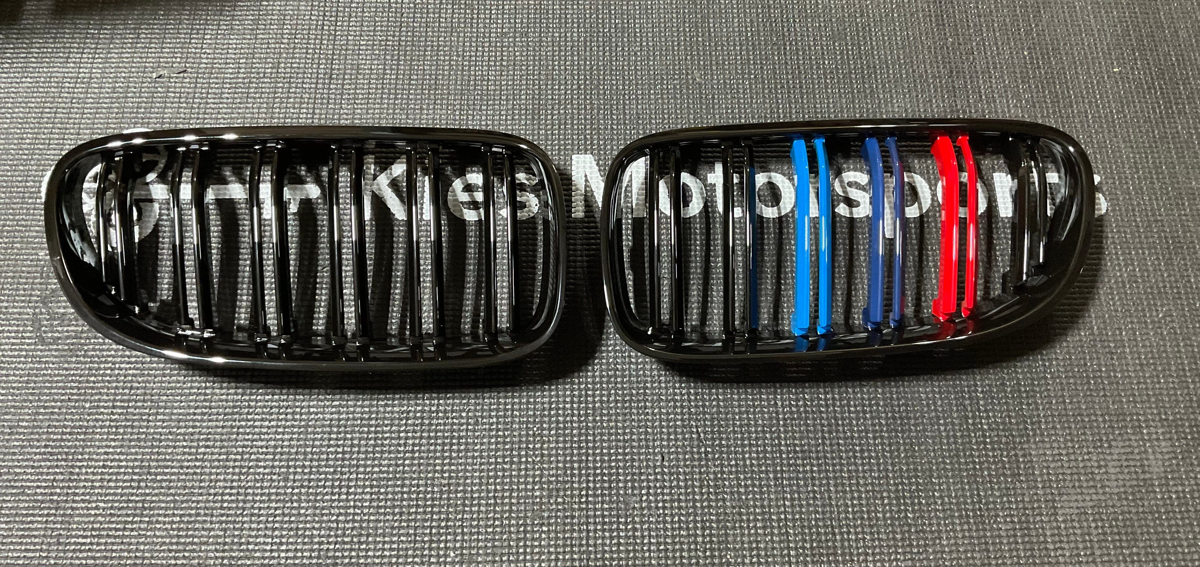 Kies-Motorsports Open Box Item OPEN BOX - 2010-2013 E92 LCI Dual Slat Kidney Grilles Tri Color (NEW) Main image