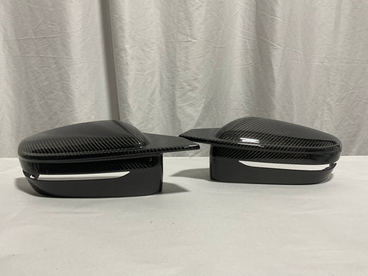 Kies-Motorsports Open Box Item OPEN BOX - 2019-2022 BMW 3 Series (G20) Bull Horn Style Dry Carbon Full Replacement Mirror Covers