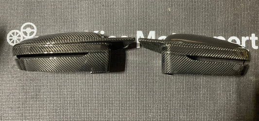 Kies-Motorsports Open Box Item OPEN BOX - 2019+ BMW 3 Series G20 Bull Horn (G80-Style) Carbon Fiber Mirror Cap Replacements - Gloss (Broken Plastic)