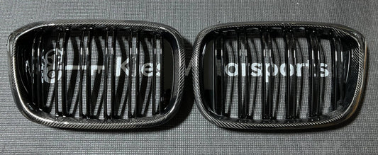 Kies-Motorsports Open Box Item OPEN BOX - 2019+ BMW G01/G02 X3/X4 Carbon Fiber Kidney Grill Replacements