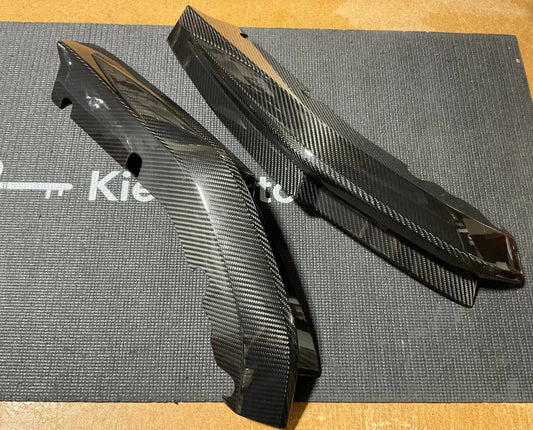 Kies-Motorsports Open Box Item OPEN BOX - 2020-2025 BMW M3 (G80) OEM OVERLAY Dry Carbon Fiber Rear Bumper Splitters (OVERLAY)