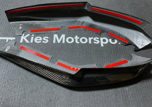 Kies-Motorsports Open Box Item OPEN BOX - 2020-2025 BMW M3 (G80) OEM OVERLAY Dry Carbon Fiber Rear Bumper Splitters (OVERLAY)