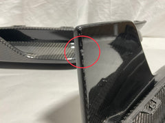 Kies-Motorsports Open Box Item OPEN BOX - 2021-2023 BMW M3 (G80) Performance Inspired Replacement Dry Carbon Fiber Rear Bumper Splitters With Wing (Small Blemishes)