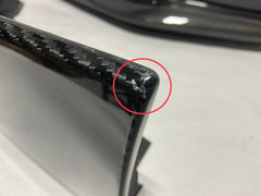 Kies-Motorsports Open Box Item OPEN BOX - 2021-2023 BMW M3 (G80) Performance Inspired Replacement Dry Carbon Fiber Rear Bumper Splitters With Wing (Small Blemishes)