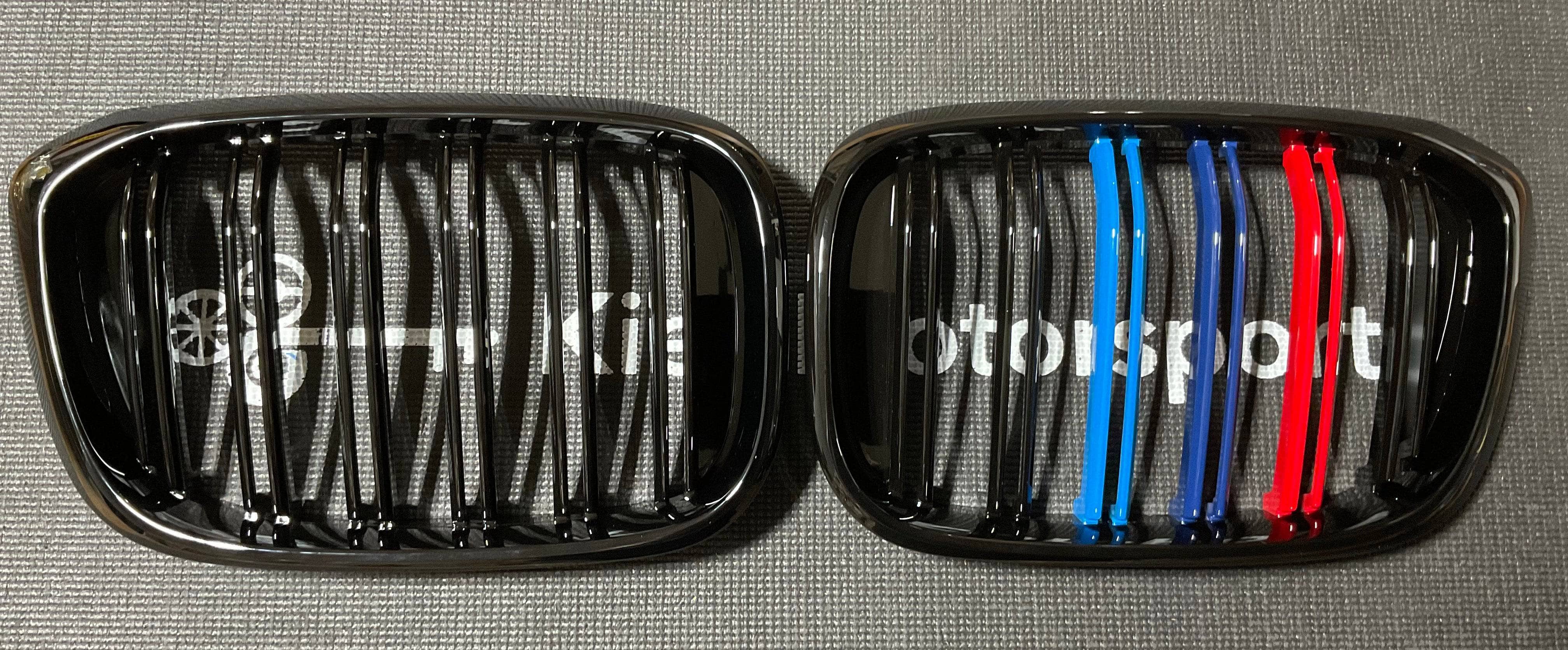 Kies-Motorsports Open Box Item OPEN BOX - BMW 2019+ G01/G02 X3/X4 Gloss Black w/ Tri-Color Kidney Grill Replacements