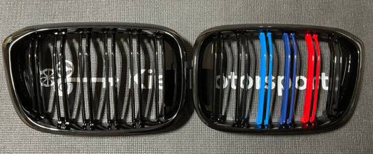 Kies-Motorsports Open Box Item OPEN BOX - BMW 2019+ G01/G02 X3/X4 Gloss Black w/ Tri-Color Kidney Grill Replacements