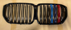 Kies-Motorsports Open Box Item OPEN BOX - BMW 2020+ G05 X5 Gloss Black w/ Tri-Color Dual Slat  Kidney Grill