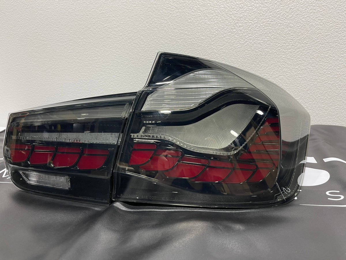 Kies-Motorsports Open Box Item **OPEN BOX** - BMW 3 Series (F30) & M3 (F80) GTS Style OLED Sequential Tail Lights SET - BLACK (READ DESCRIPTION)